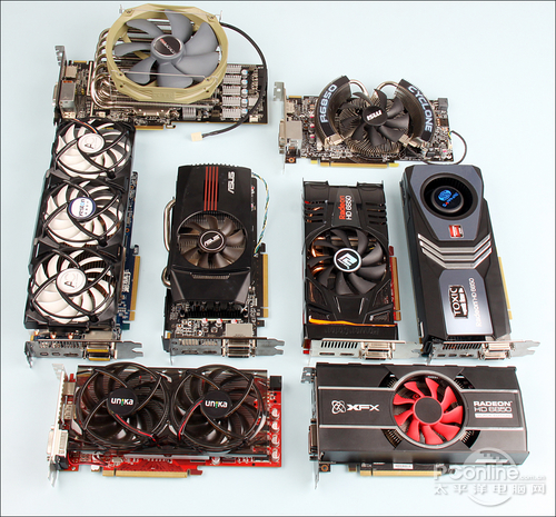 参测的HD6850显卡全家福