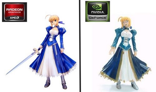 AMD/NV 颜色对比（图片来自网络）