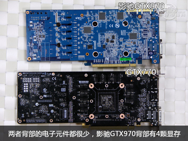 影驰GTX970黑将拆解与对比