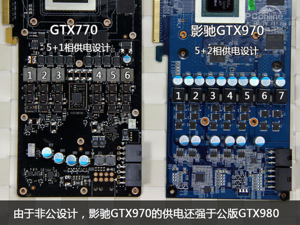 影驰GTX970黑将拆解与对比