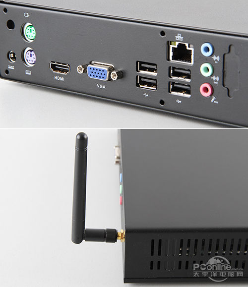 杰拓D310迷你PC后面板