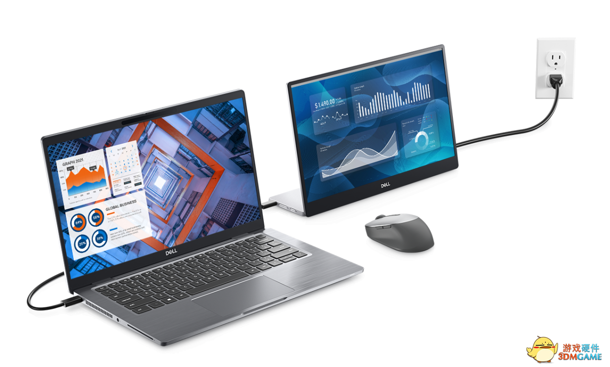 轻薄时尚 戴尔首款14英寸便携显示器上市