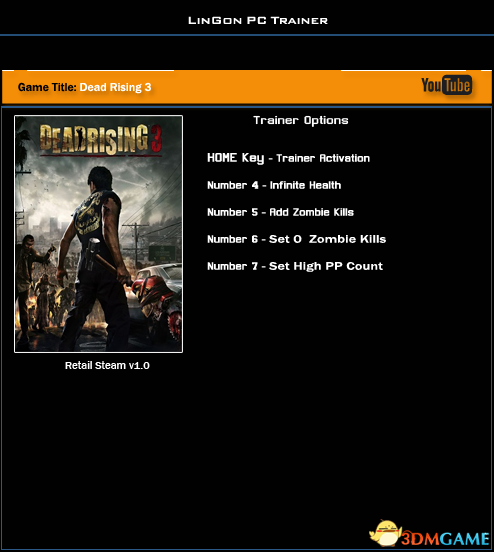 丧尸围城3：天启版 v1.0四项修改器[LinGon]