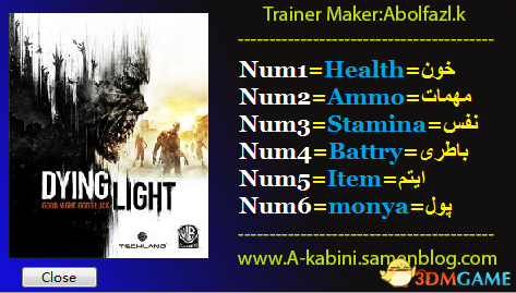 消逝的光芒 v1.2.0三项修改器[Abolfazl.k]