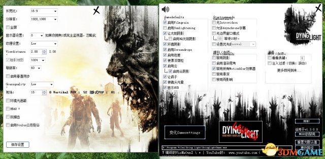 消逝的光芒 游戏画面设置工具