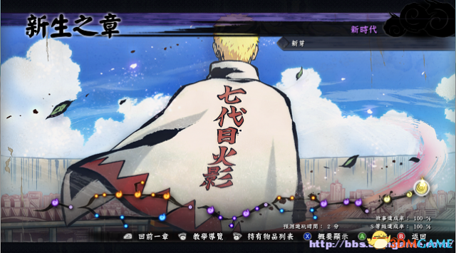 火影忍者：究极忍者风暴4 故事模式全S全奖励存档