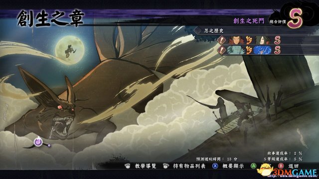 火影忍者：究极忍者风暴4 双S评级完美开局存档