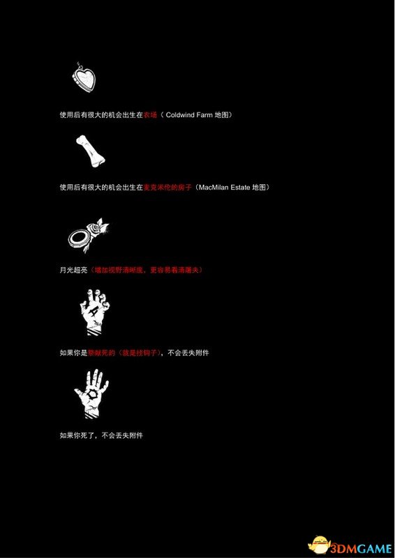 黎明杀机 图文攻略 全角色技能全物品道具加分项攻略