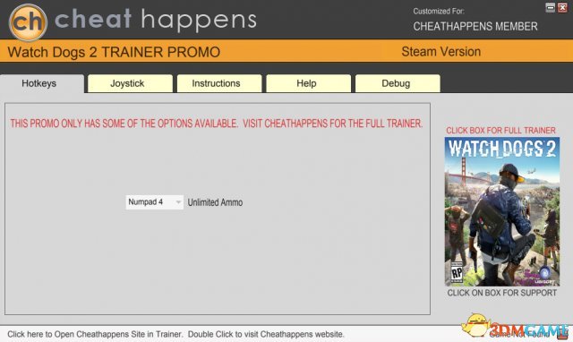 看门狗2 v1.011.174.3.1009368十项修改器[Cheat]