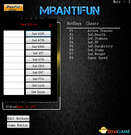 黑暗之魂3 v1.12十七项修改器[MrantiFun]