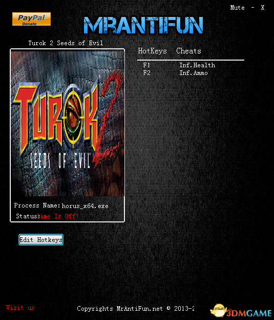 恐龙猎人2 v1.02两项修改器[MrantiFun]