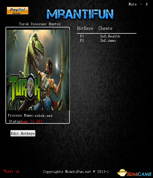 恐龙猎人 v1.0两项修改器[MrAntiFun]