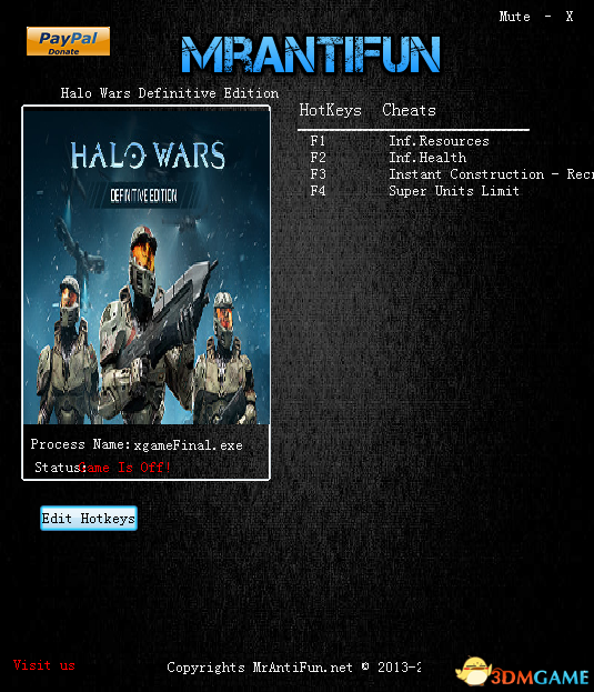 光环战争：终极版 V1.12033.2.0五项修改器[MrAntiFun]