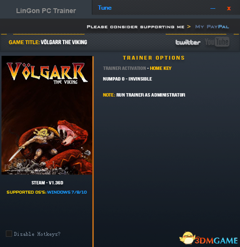 伏尔加维京 v1.36一项修改器[LinGon]