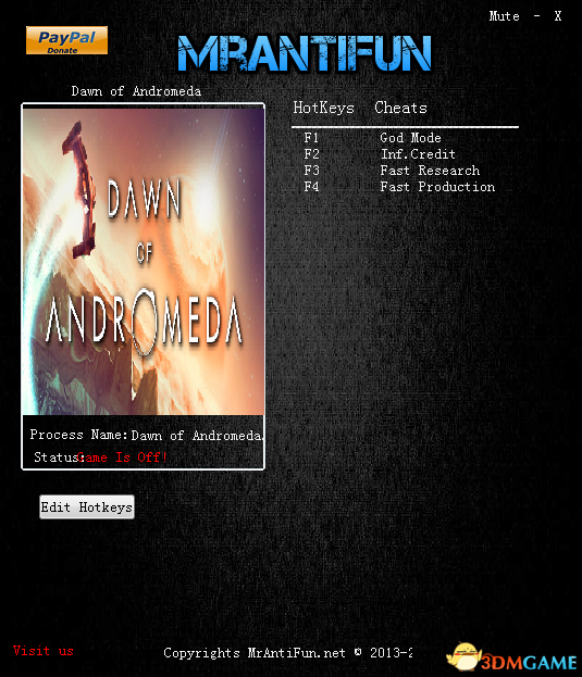 仙女座的黎明 v1.0四项修改器