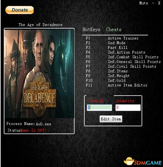 颓废年代 v1.6十项修改器[MrAntiFun]