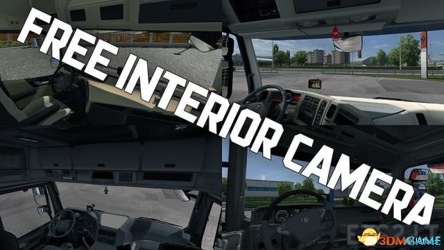 欧洲卡车模拟2 驾驶室自由视角 1.27