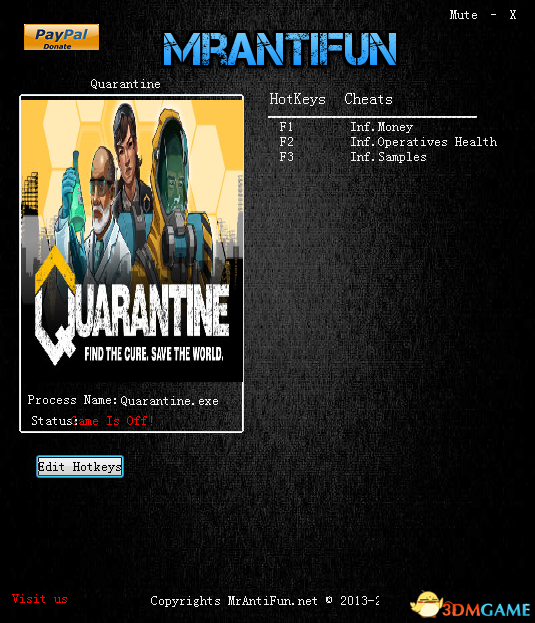 隔离 v1.0三项修改器[MrAntiFun] 