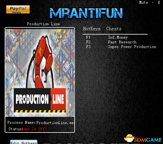 生产线 v1.21 三项修改器