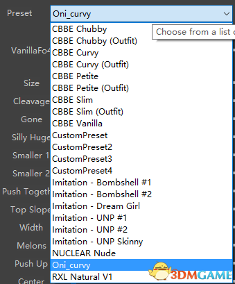 辐射4 bodyslide4.2.3身形调整工具