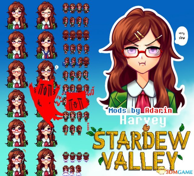 星露谷物语 更女性化的哈维MOD