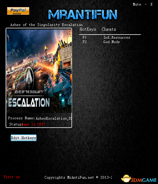 奇点灰烬：扩展版 v2.30.27172两项修改器[MrAntiFun]
