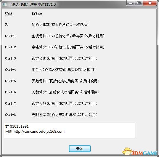 商人传说 通用九项修改器[大头猫米]