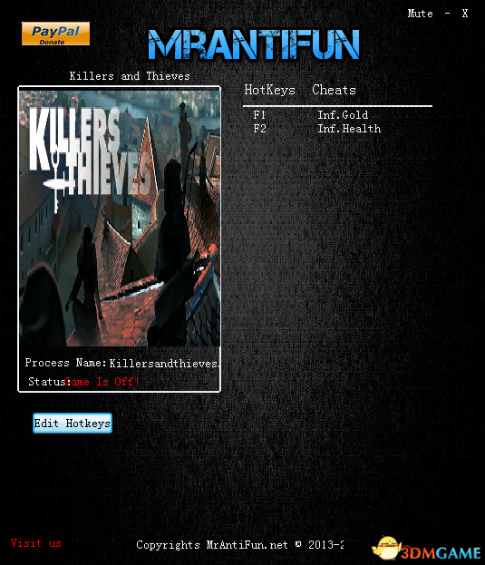 杀手与窃贼 v06.28.2017 两项修改器[MAF]