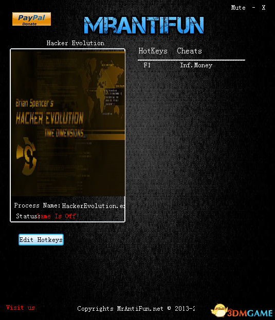 黑客进化论 v06.29.2017无限金钱修改器[MAF]