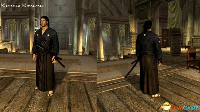 上古卷轴5：天际重制版 日本武士和服甲胄服装包MOD