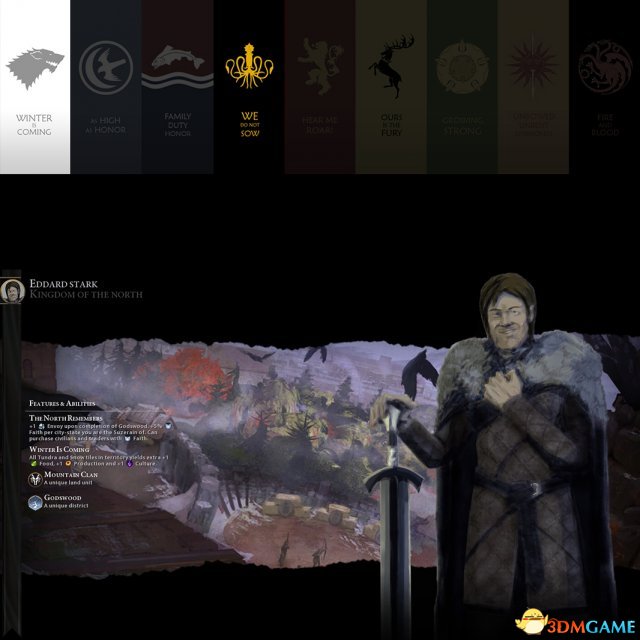 文明6 v1.0.0.129冰与火之歌艾德·史塔克的北境MOD