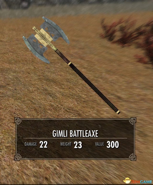 上古卷轴5 吉姆利长战斧武器MOD