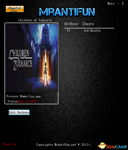 佐迪亚克斯之子 v1.0无限生命修改器[MrAntiFun]