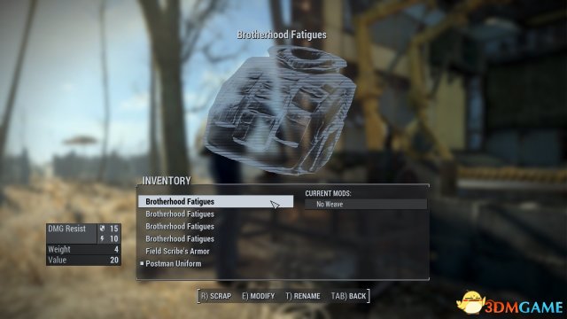 辐射4 兄弟会工作服和邮差服加负重MOD