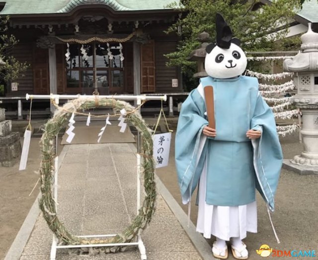 果然是人见人爱！日本百年有鹿神社惊现熊猫大神官