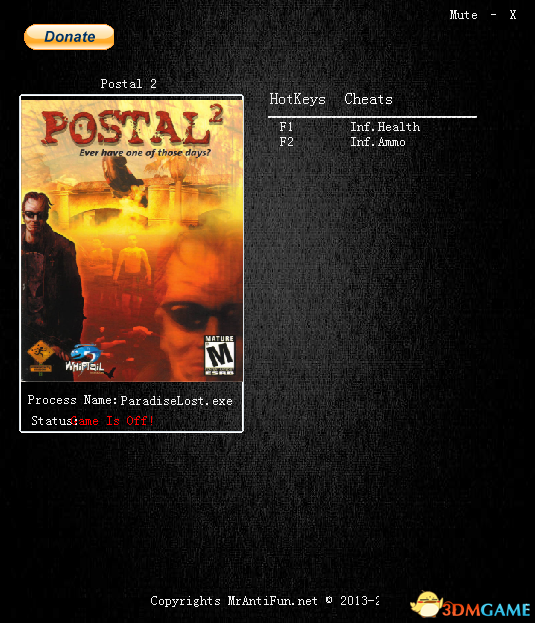 喋血街头2 v5022两项修改器[MrAntiFun]