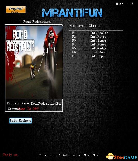 公路救赎 v2017.08.06七项修改器