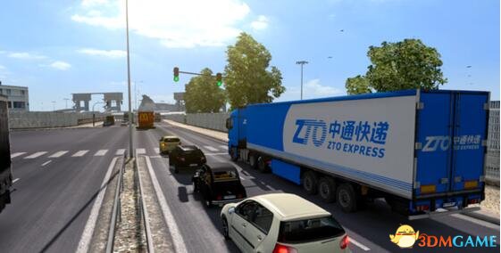 欧洲卡车模拟2 超写实中通快递卡车modv1.0