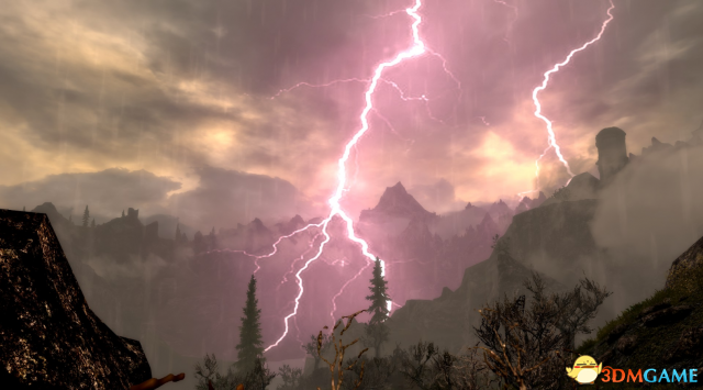 上古卷轴5 暴雨下的雷电效果MOD