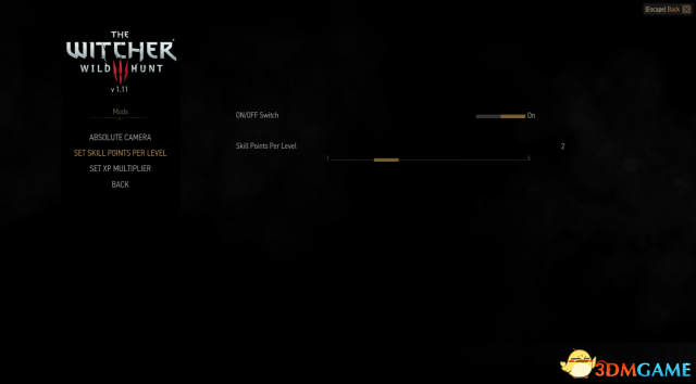 巫师3：狂猎 v1.31自定义升级后获得技能点数MOD