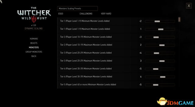 巫师3:狂猎 v1.31自定义敌人扩展MOD v2.3