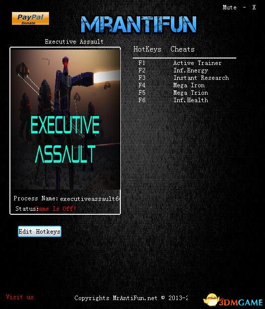 可执行突击 v1.200.16/64位五项修改器[MrAntiFun]