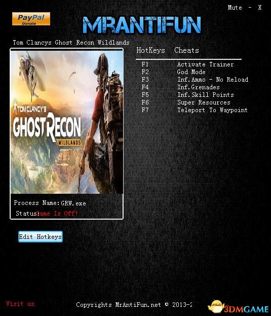 幽灵行动：荒野 v2415526七项修改器[MrAntiFun]