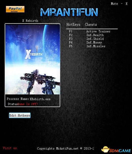 X重生 v4.10四项修改器[MrAntiFun]