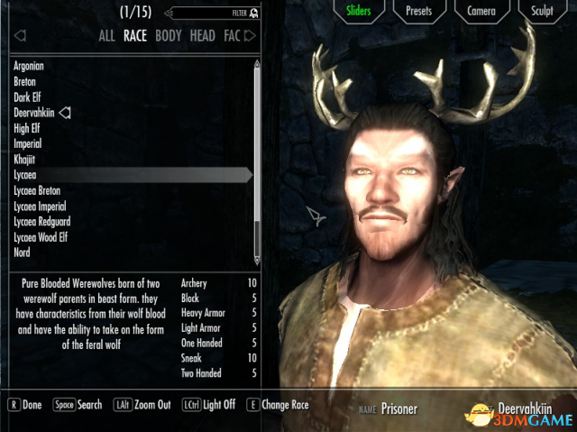 上古卷轴5 Driinkiin德林基恩鹿人种族MOD