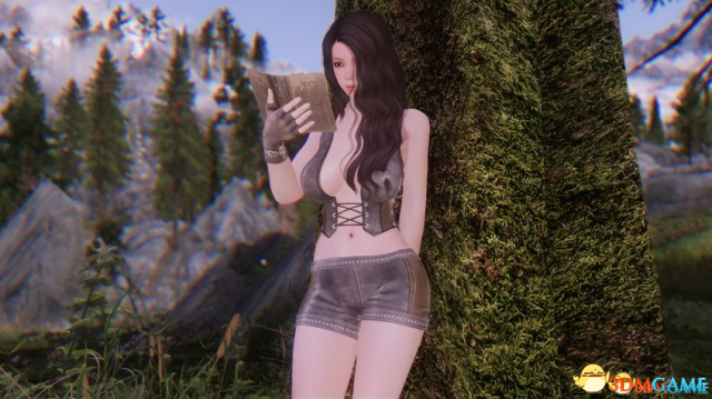 上古卷轴5 UNPB性感的皮革短夹克套装MOD