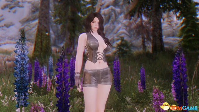 上古卷轴5 UNPB性感的皮革短夹克套装MOD