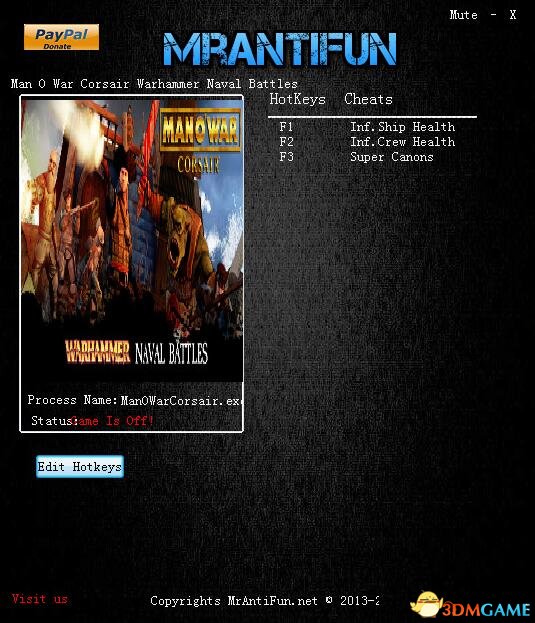 斗士：海盗船 v1.21三项修改器[MrAntiFun]