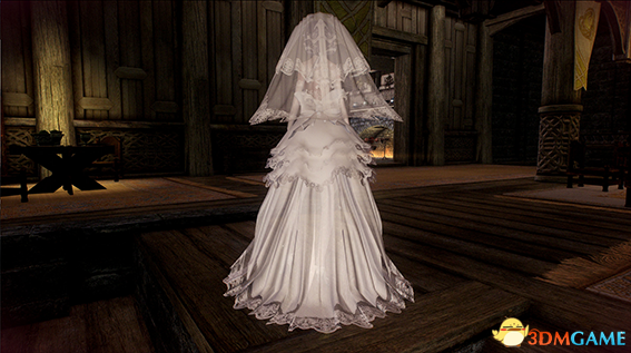 上古卷轴5 Haku MMD白色婚纱套装MOD