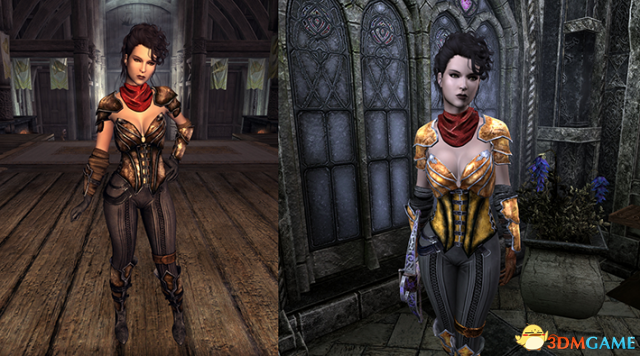 上古卷轴5：天际重制版 CBBE暗黑3恶魔猎手护甲套装MOD V2